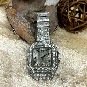 Rhinestone Silver Watch
